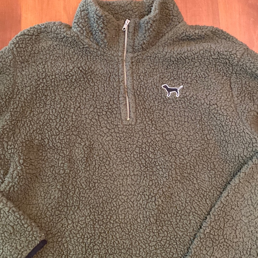 Pink fleece quarter zip in size large